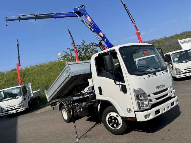 ISUZU M27 3.0L 150CH BVM BENNE ALU 3200 + GRUE PM3923