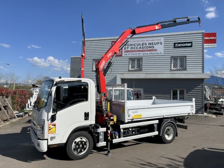 ISUZU P75 5.2L 190CH BVM BENNE + GRUE FASSI F50 