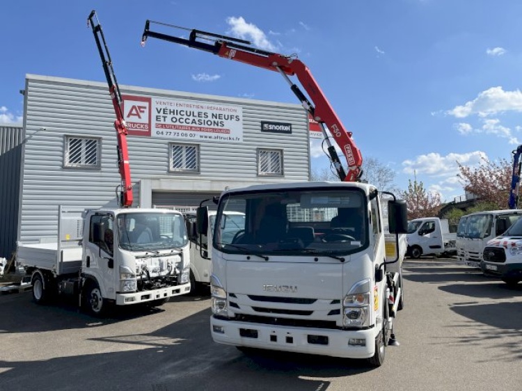 ISUZU P75 5.2L 190CH BVM BENNE + GRUE FASSI F50 