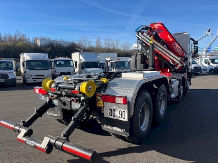 RENAULT GAMME C 8X4 OFF ROAD 13L E6 POLYBENNE + GRUE 