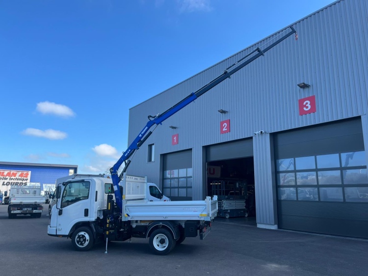 ISUZU M27 GENERATION 2 BENNE ALUMINIUM TITAN 2600 + GRUE PM30.23